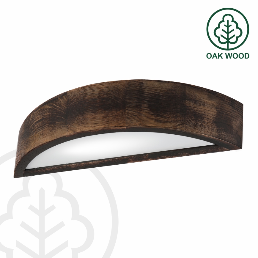 Brilagi - LED stenska svetilka CARVALHO SMOKEY 1xE27/60W/230V hrast