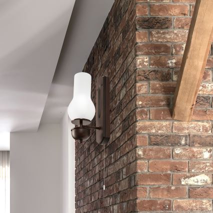Brilagi - LED Stenska svetilka COTTAGE 1xE14/40W/230V bukev/bela
