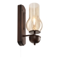 Brilagi - LED Stenska svetilka COTTAGE 1xE14/40W/230V bukev/rjava