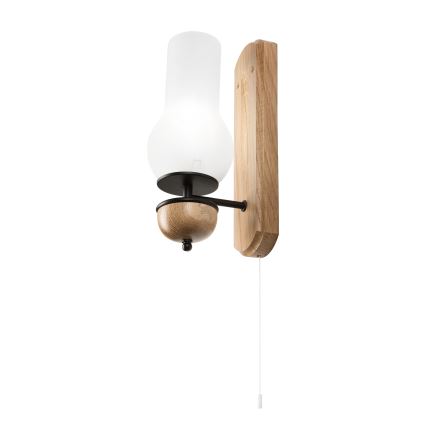 Brilagi - LED Stenska svetilka COTTAGE 1xE14/40W/230V hrast/bela