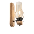 Brilagi - LED Stenska svetilka COTTAGE 1xE14/40W/230V hrast/rjava