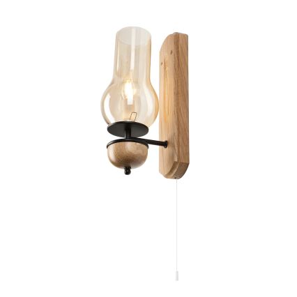 Brilagi - LED Stenska svetilka COTTAGE 1xE14/40W/230V hrast/rjava