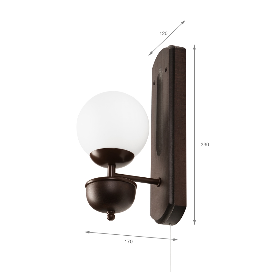 Brilagi - LED Stenska svetilka COTTAGE 1xG9/40W/230V bukev/bela