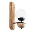Brilagi - LED Stenska svetilka COTTAGE 1xG9/40W/230V hrast/bela