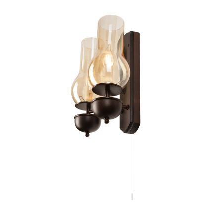 Brilagi - LED Stenska svetilka COTTAGE 2xE14/40W/230V bukev/rjava