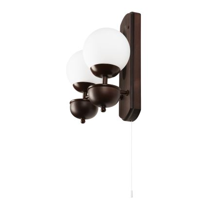 Brilagi - LED Stenska svetilka COTTAGE 2xG9/40W/230V bukev/bela