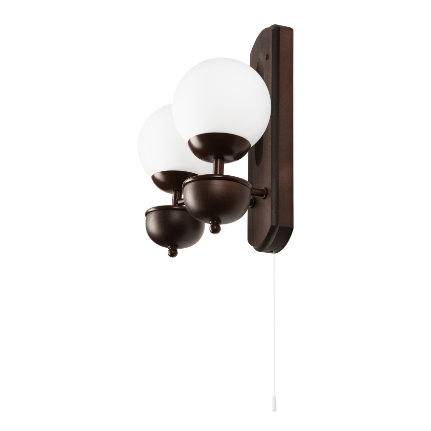 Brilagi - LED Stenska svetilka COTTAGE 2xG9/40W/230V bukev/bela