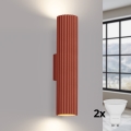 BRILAGI - LED stenska svetilka CRESTO 2xGU10/10W/230V 30 cm oranžna