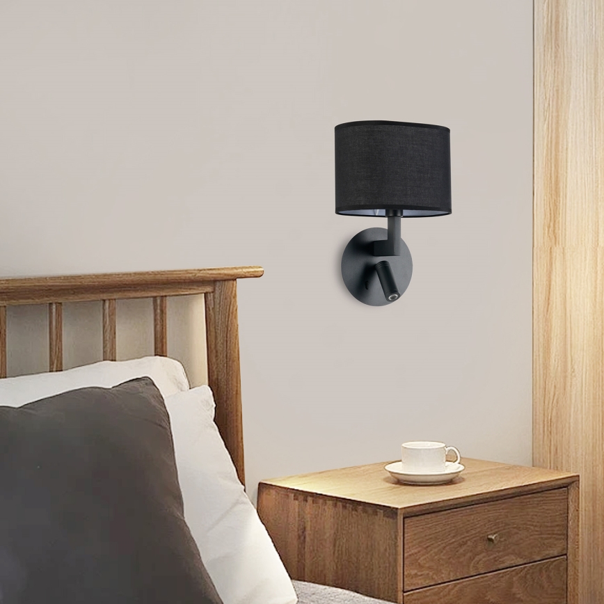 Brilagi - LED Stenska svetilka DAYA 1xE14/40W/230V + LED/3W črna
