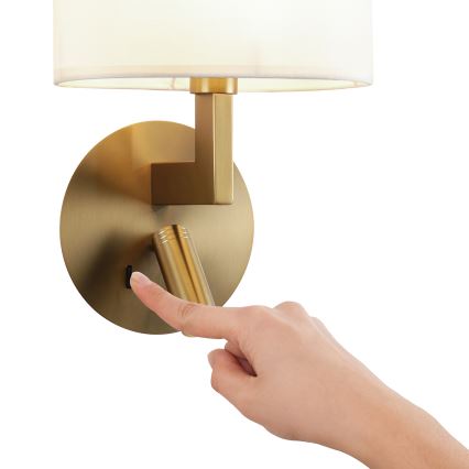 Brilagi - LED Stenska svetilka DAYA 1xE14/40W/230V + LED/3W krem barva/zlata