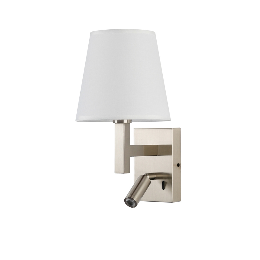 Brilagi - LED Stenska svetilka DEYA 1xE14/40W/230V + LED/3W bela/mat krom