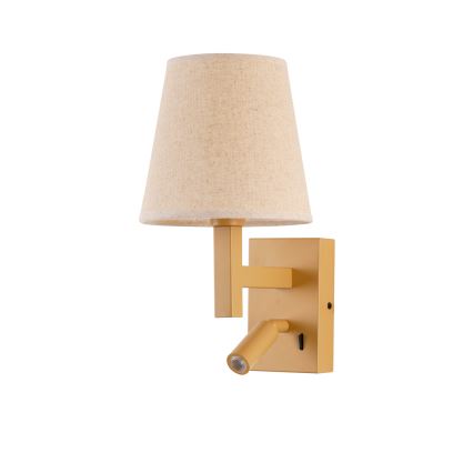 Brilagi - LED Stenska svetilka DEYA 1xE14/40W/230V + LED/3W lan/zlata
