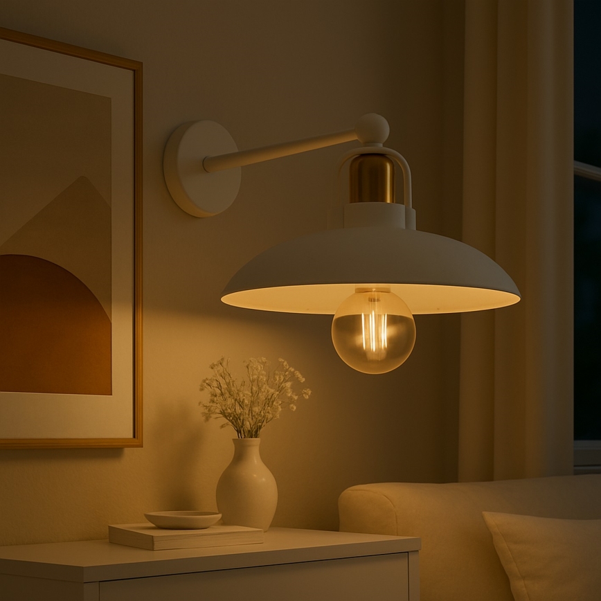 Brilagi - LED Stenska svetilka FLAMENGO 1xE27/60W/230V bela