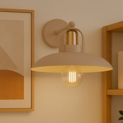 Brilagi - LED Stenska svetilka FLAMENGO 1xE27/60W/230V bež