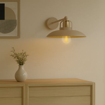 Brilagi - LED Stenska svetilka FLAMENGO 1xE27/60W/230V bež