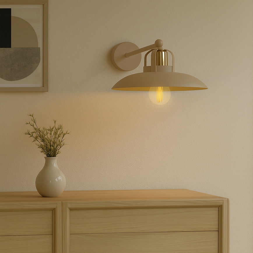 Brilagi - LED Stenska svetilka FLAMENGO 1xE27/60W/230V bež