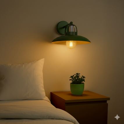 Brilagi - LED Stenska svetilka FLAMENGO 1xE27/60W/230V zelena