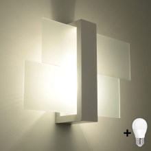 Brilagi -  LED Stenska svetilka HERA 1xE27/7,5W/230V bela