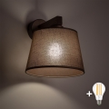 BRILAGI - LED Stenska svetilka LATTE 1xE27/15W/230V borovina/rjava