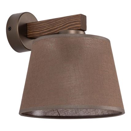 BRILAGI - LED Stenska svetilka LATTE 1xE27/15W/230V borovina/rjava