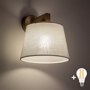 BRILAGI - LED stenska svetilka LATTE SABIA 1xE27/15W/230V borovica/bela