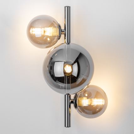 Brilagi - LED Stenska svetilka MILLA 3xG9/3W/230V sijajni krom/dimna