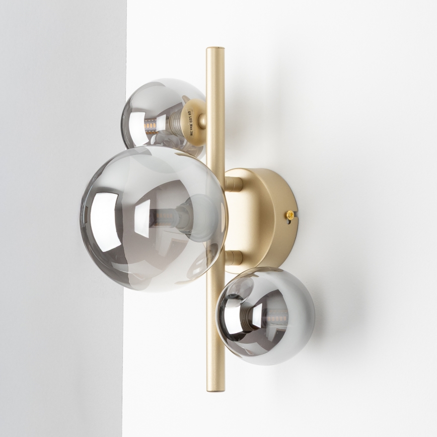 Brilagi - LED Stenska svetilka MILLA 3xG9/3W/230V zlata/dimna