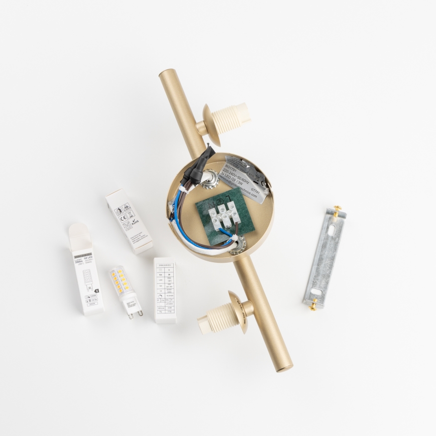 Brilagi - LED Stenska svetilka MILLA 3xG9/3W/230V zlata/dimna