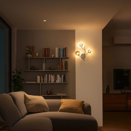 Brilagi - LED stenska svetilka MISTEL 3xG9/3W/230V črni krom / dimno steklo