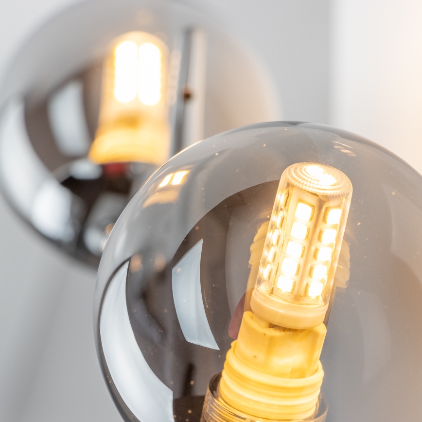 Brilagi - LED stenska svetilka MISTEL 3xG9/3W/230V črni krom / dimno steklo