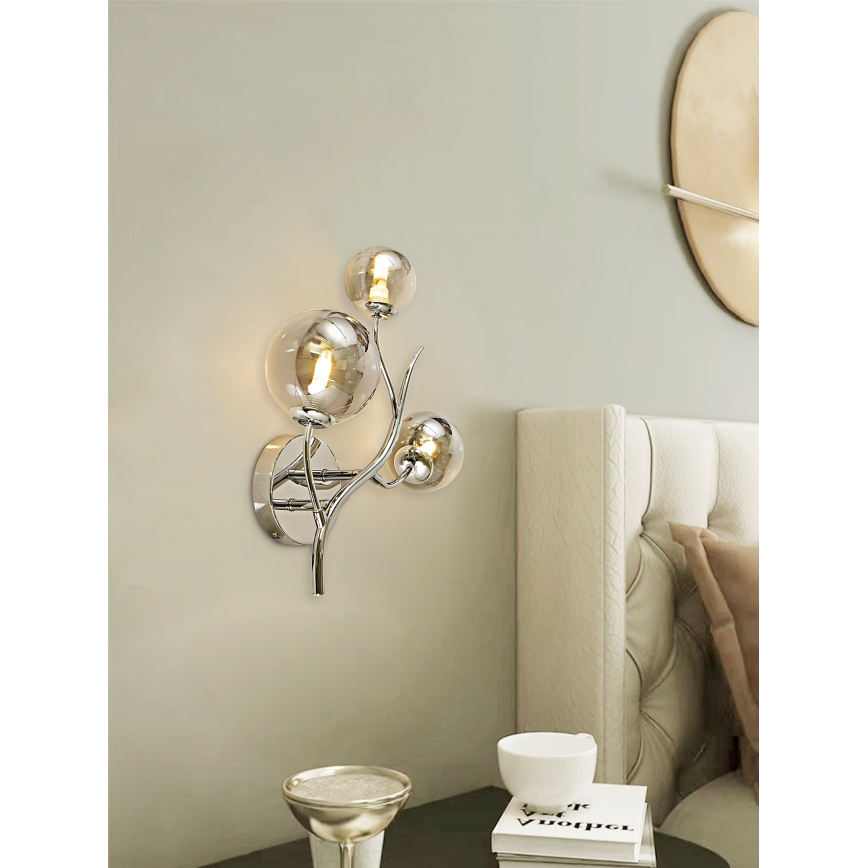 Brilagi - LED Stenska svetilka MISTEL 3xG9/3W/230V sijajni krom/dimna