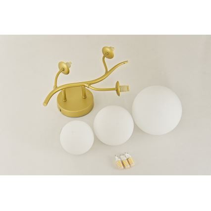 Brilagi - LED Stenska svetilka MISTEL 3xG9/3W/230V zlata/bela