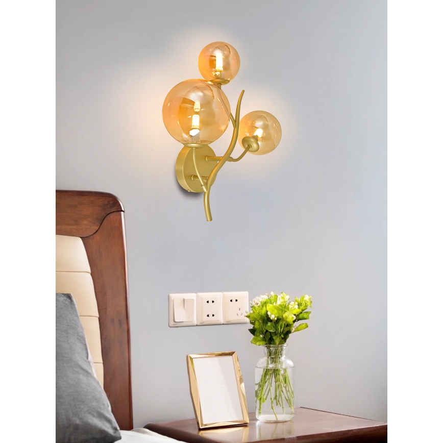 Brilagi - LED Stenska svetilka MISTEL 3xG9/3W/230V zlata