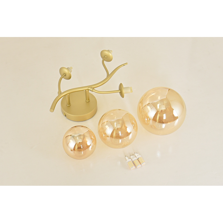 Brilagi - LED Stenska svetilka MISTEL 3xG9/3W/230V zlata