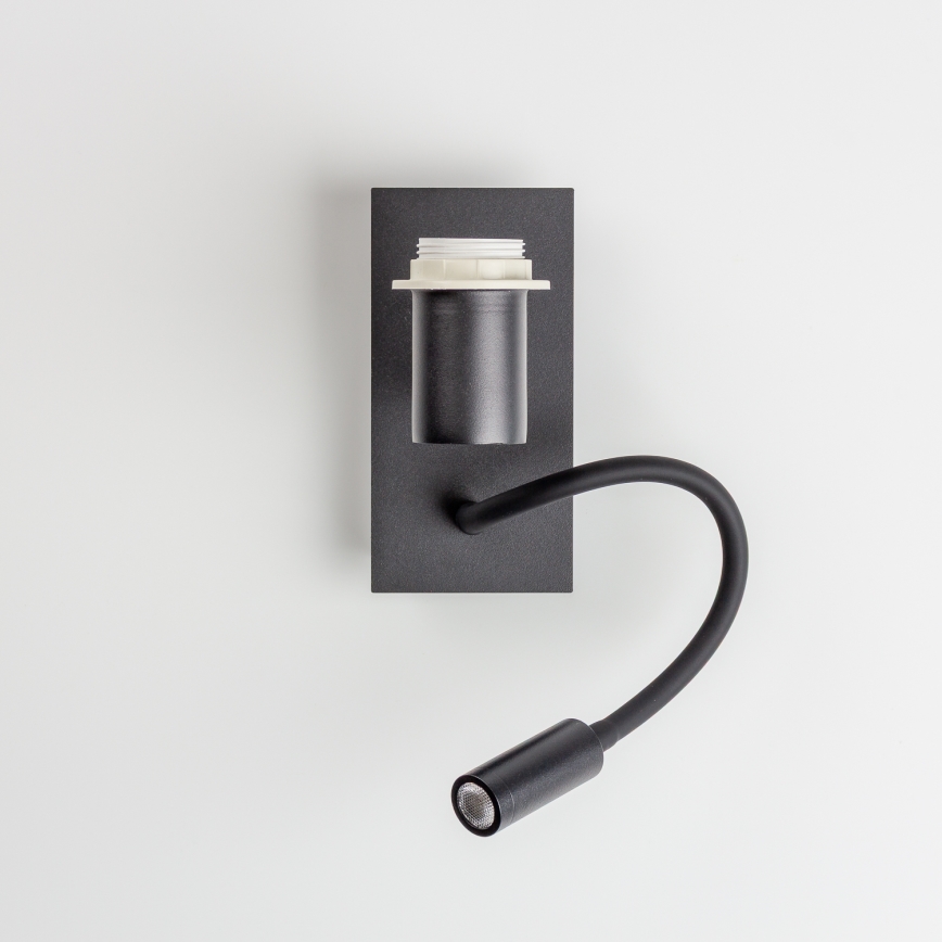 Brilagi - LED Fleksibilna stenska svetilka NUBILA 1xE27/25W/230V + LED/3W črna/bela