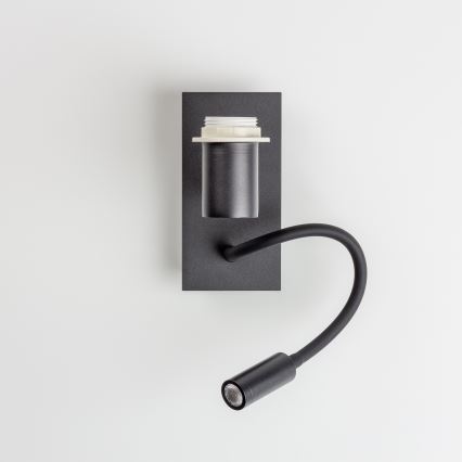 Brilagi - LED Fleksibilna stenska svetilka NUBILA 1xE27/25W/230V + LED/3W črna/rdeča