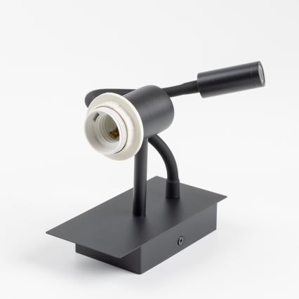 Brilagi - LED Fleksibilna stenska svetilka NUBILA 1xE27/25W/230V + LED/3W črna/rdeča