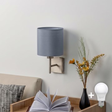 BRILAGI - LED stenska svetilka NUBILA 1xE27/60W/230V matni krom/svetlo siva