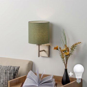BRILAGI - LED stenska svetilka NUBILA 1xE27/60W/230V matni krom/zelena