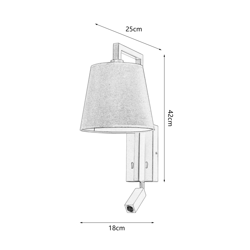 Brilagi - LED Stenska svetilka RAYA 1xE14/40W/230V + LED/3W bela/mat krom