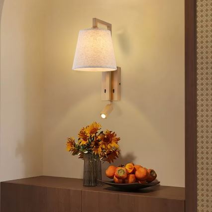 Brilagi - LED Stenska svetilka RAYA 1xE14/40W/230V + LED/3W lan/bež