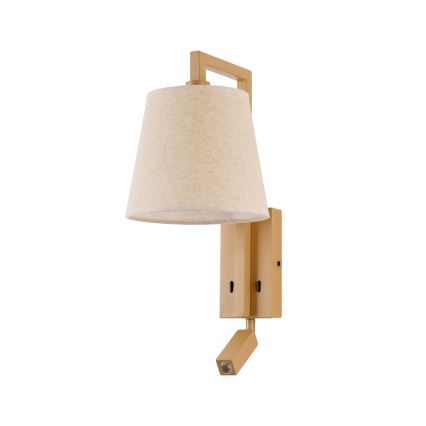 Brilagi - LED Stenska svetilka RAYAS 1xE14/40W/230V + LED/3W lan/bež