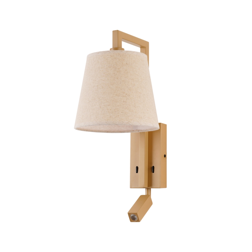 Brilagi - LED Stenska svetilka RAYAS 1xE14/40W/230V + LED/3W lan/bež