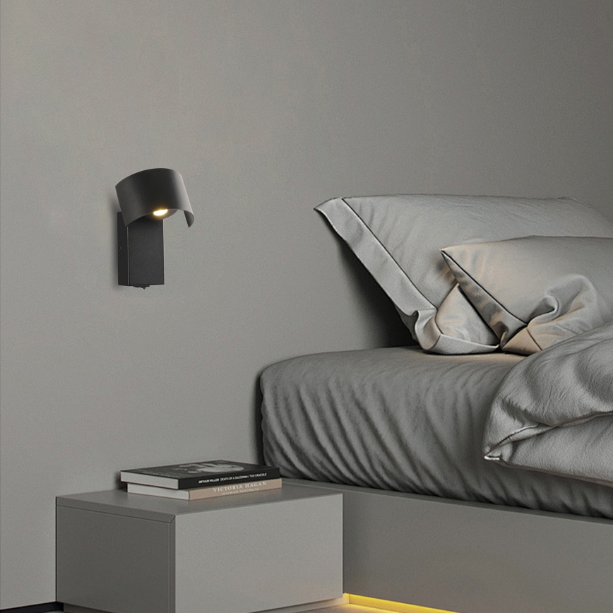 Brilagi - LED Stenska svetilka VASTO LED/3W/230V črna
