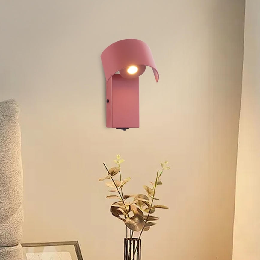 Brilagi - LED Stenska svetilka VASTO LED/3W/230V rdeča bordo