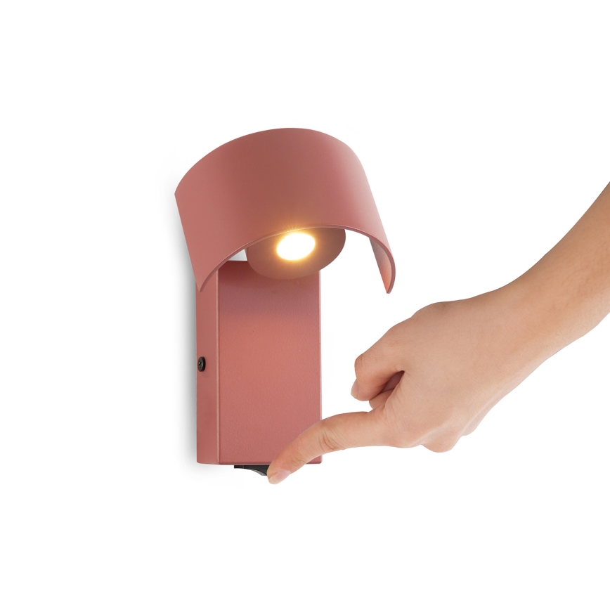 Brilagi - LED Stenska svetilka VASTO LED/3W/230V rdeča bordo