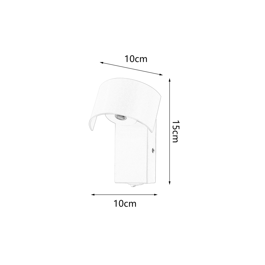 Brilagi - LED Stenska svetilka VASTO LED/3W/230V rdeča bordo