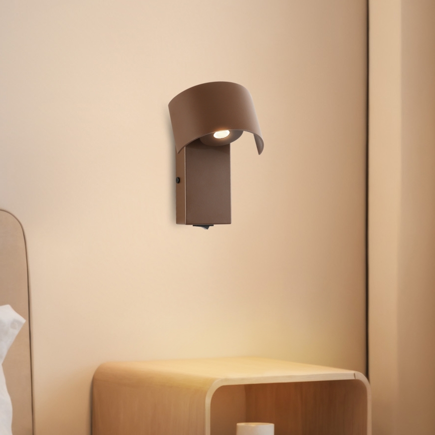 Brilagi - LED Stenska svetilka VASTO LED/3W/230V rjava