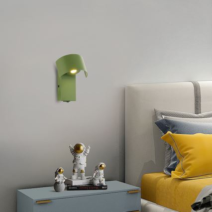 Brilagi - LED Stenska svetilka VASTO LED/3W/230V zelena