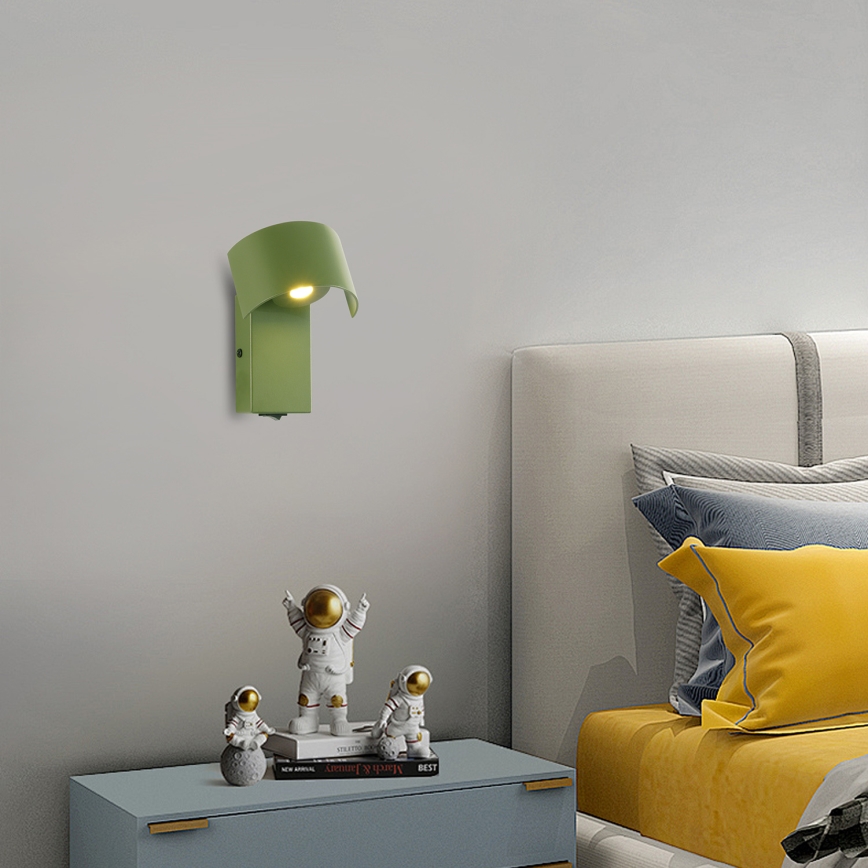 Brilagi - LED Stenska svetilka VASTO LED/3W/230V zelena